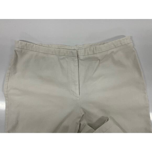 Chico’s Women Stretch White Jeans Straight Leg Flat Hook and Eye Closure Size 3 - Picture 4 of 7